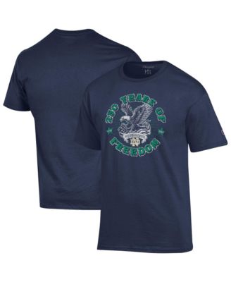 Men's Navy Notre Dame Fighting Irish Americana 250 Years of Freedom Tonal T-Shirt