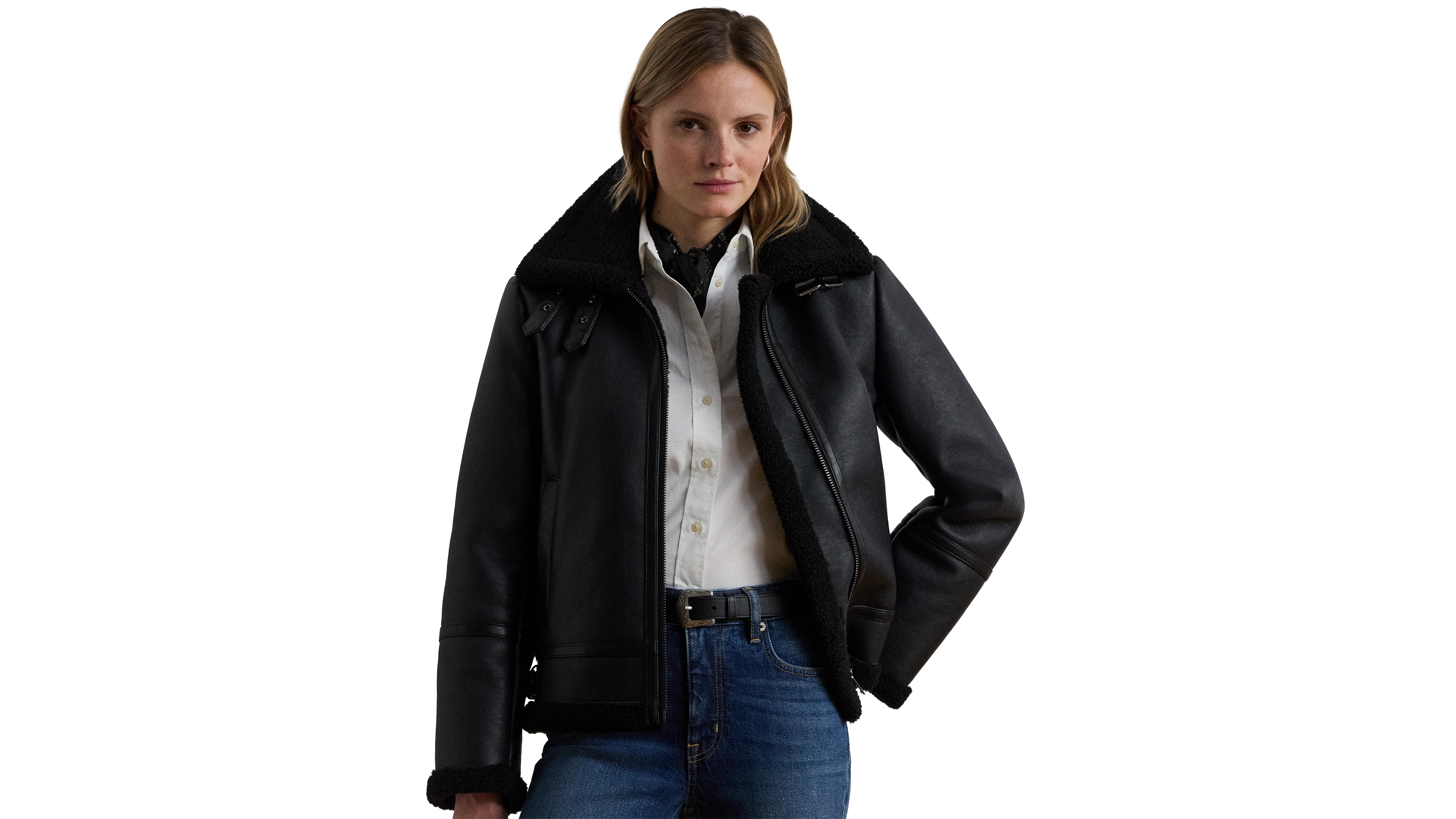 Lauren Ralph Women's Moto Faux-Leather Jacket