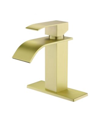 Single Handle Waterfall Bathroom Sink Faucet, Stainless Steel Vanity Basin Mixer Tap