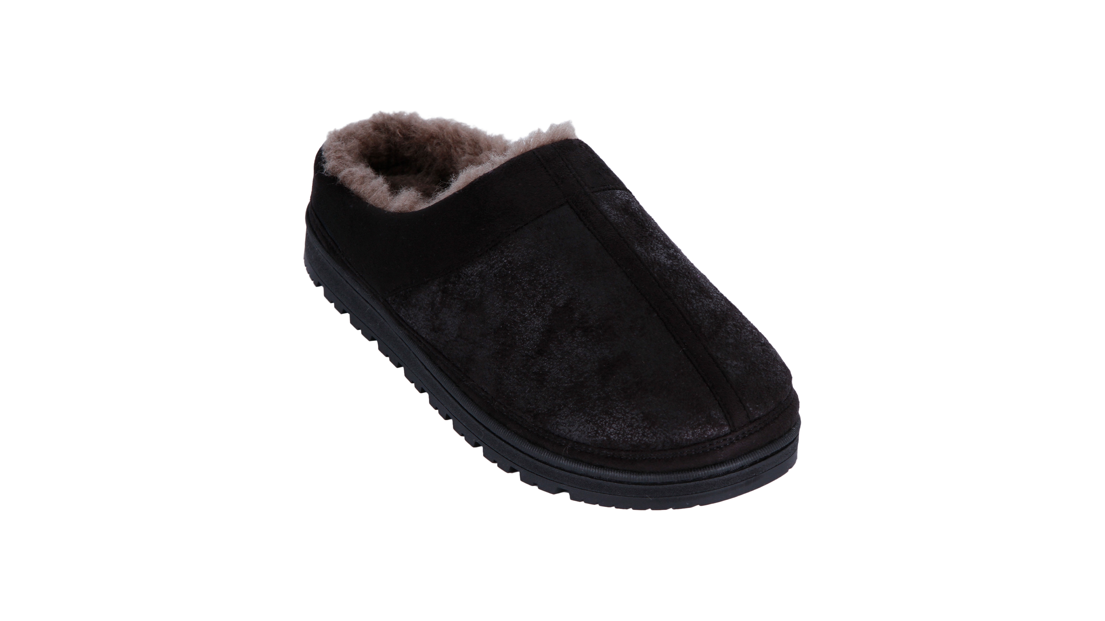 Isotoner Men's Faux Suede Clog Slippers