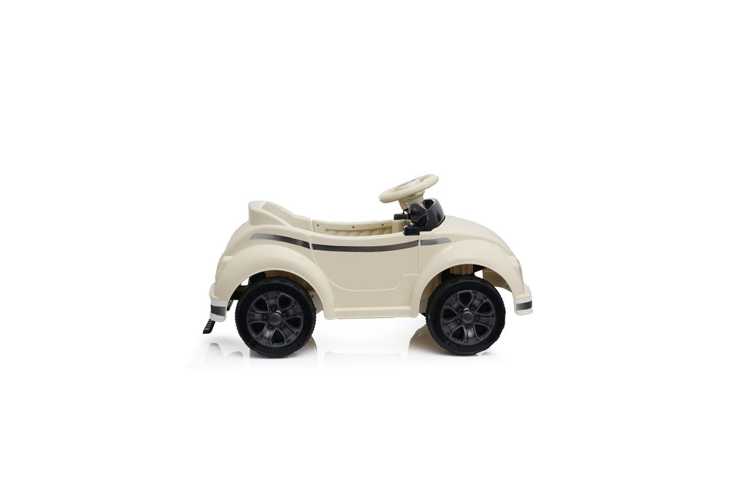Детская игрушка YOBTOP 12V Kids Ride On Car - 2.4G Remote Control, Adjustable Speed, Multifunctional Steering Wheel, USB Bluetooth Music, For Kids 2-4, цвет: Бежевый — фото 2