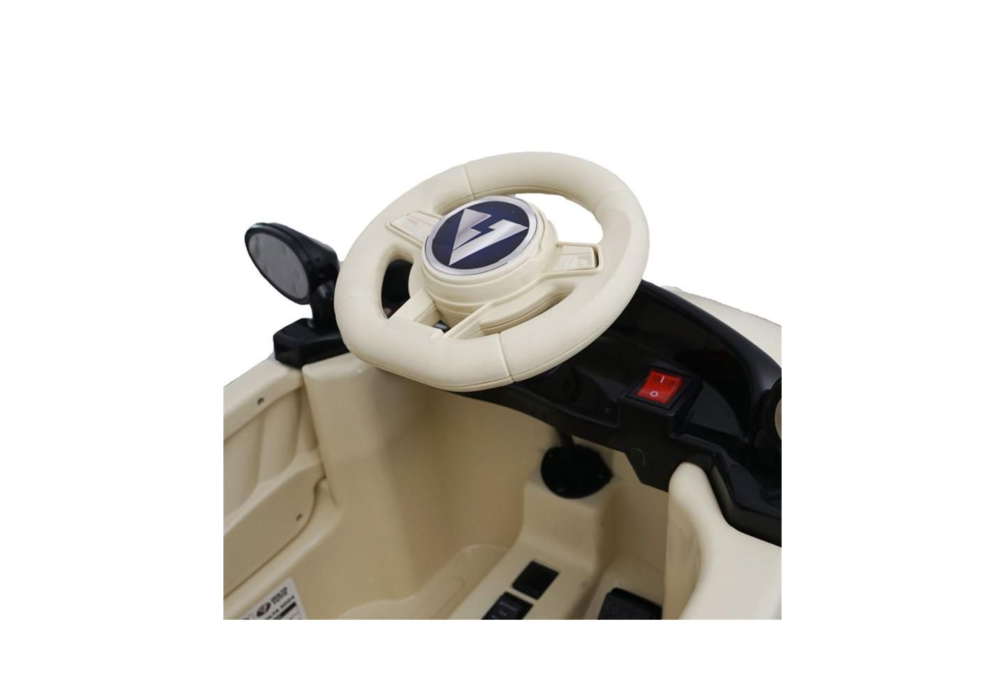 Детская игрушка YOBTOP 12V Kids Ride On Car - 2.4G Remote Control, Adjustable Speed, Multifunctional Steering Wheel, USB Bluetooth Music, For Kids 2-4, цвет: Бежевый — фото 10