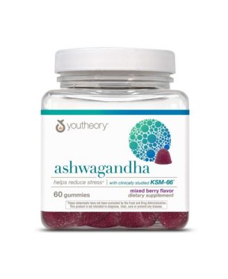 Ashwagandha Cane Sugar Mixed Berry, 60 Gummies 20 Day Supply