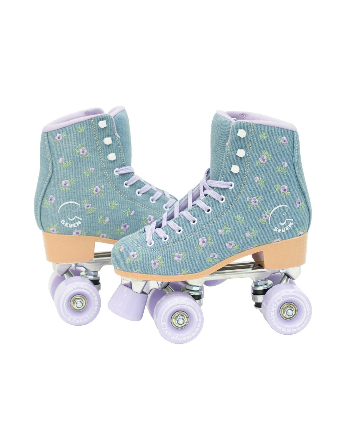 C7skates Forget Me Not Quad Roller Skates (Floral Field
