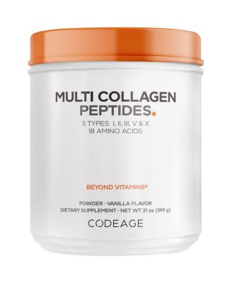 Multi Collagen Peptides Vanilla, 5 Types, Grass-Fed, Bone Broth, Wild-Caught Fish, 21 oz