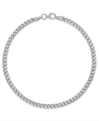 Double-Sided Cuban Chain 7.5" Bracelet in 10k Yellow Gold (4mm)