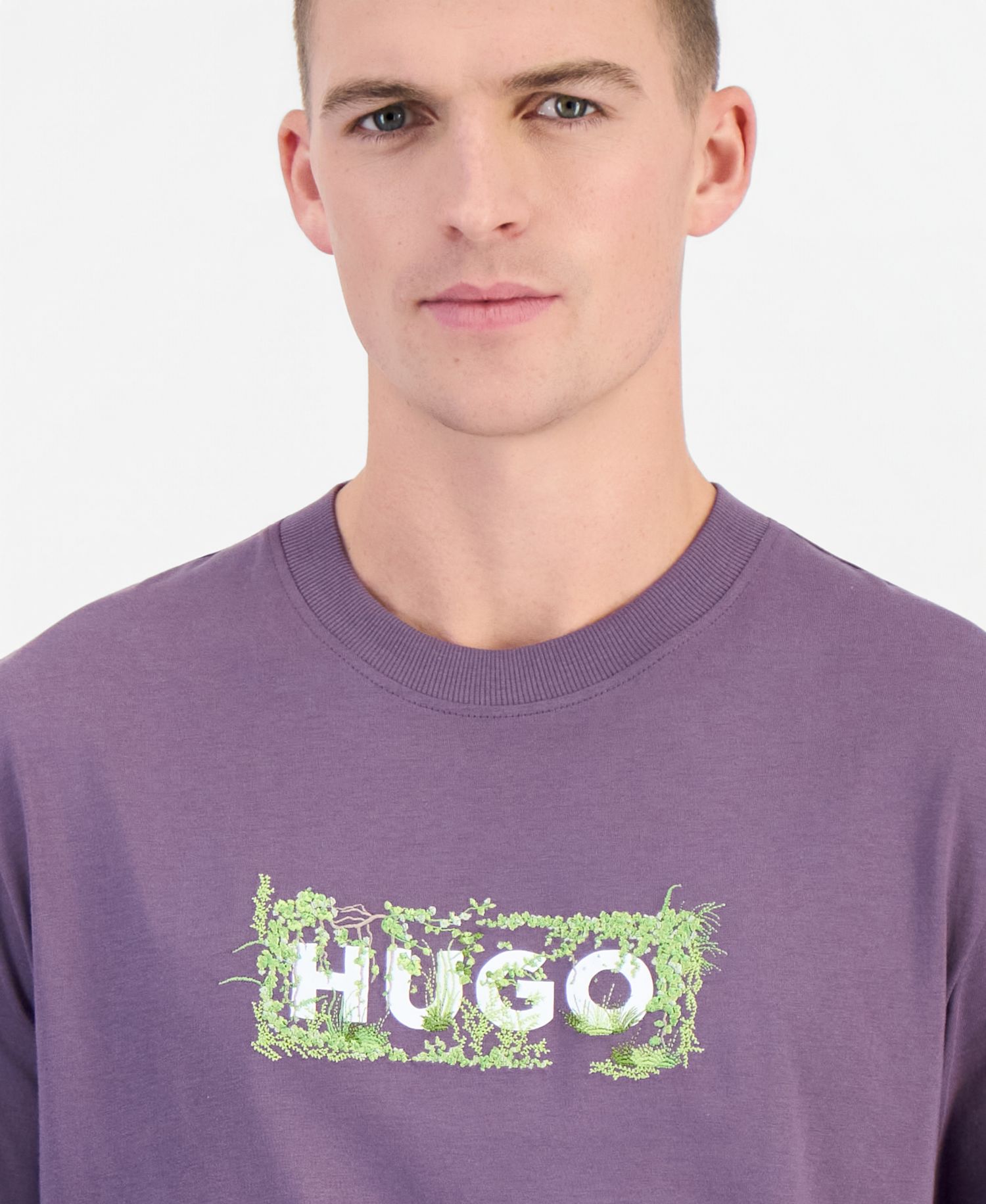 Men's Dobermann Short Sleeve Crewneck Logo Print T-Shirt