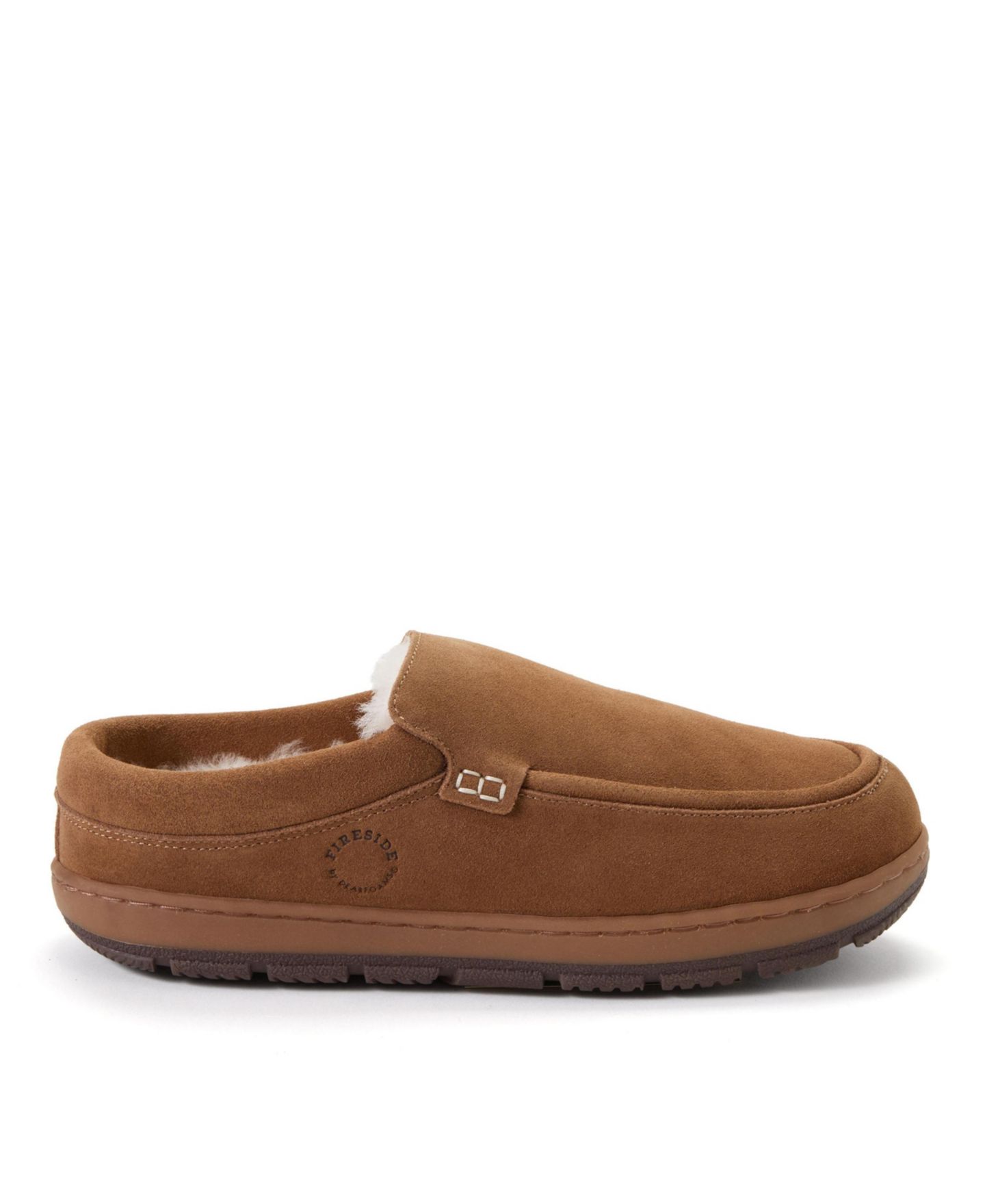 Мужские сабо Dearfoams Melbourne Rugged Clog Water Repellent Slippers, цвет: Каштановый — фото 2