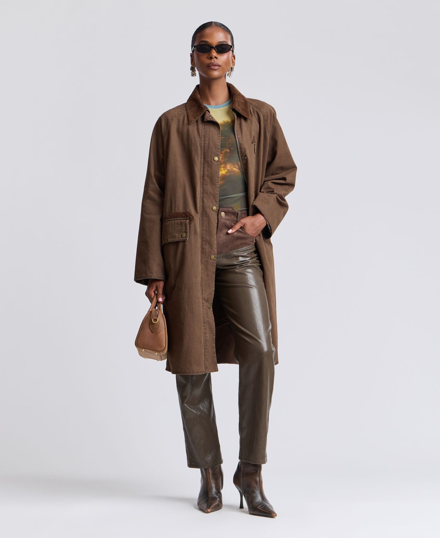 Women's Waxed Cotton Corduroy Utility Coat