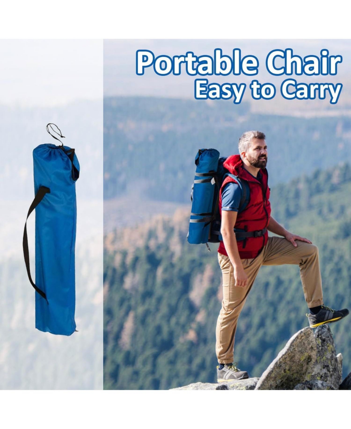 Mountaintop Automatic Chair Umbrella 2 Pack, 44" Upf 50+ Clamp On Beach Chair Umbrella, Adjustable Portable Outdoor Parasol