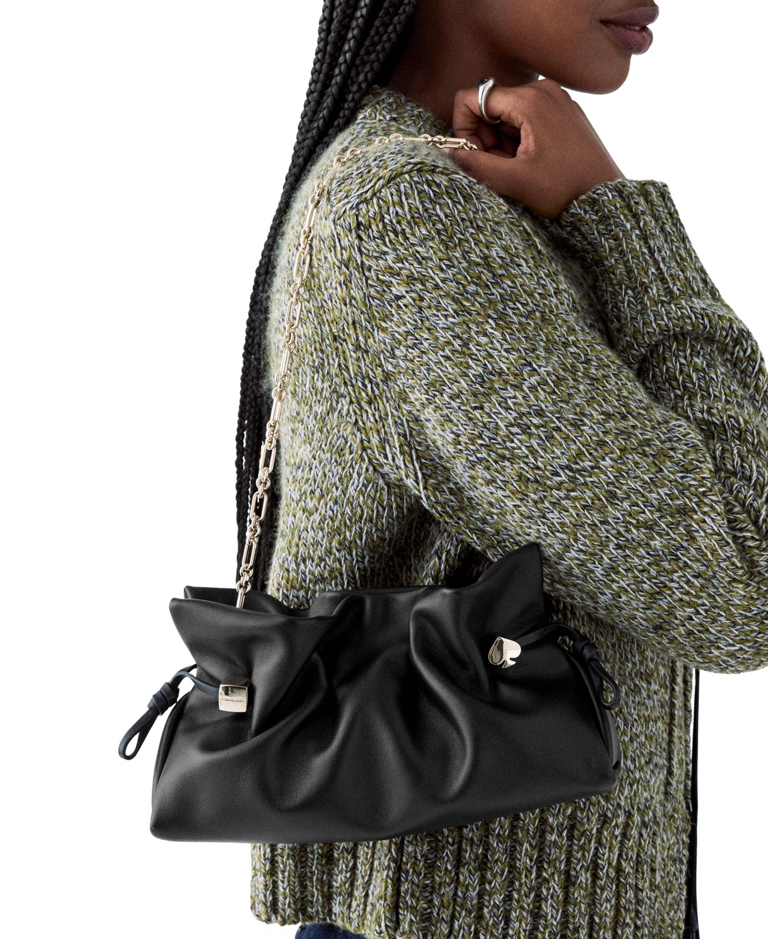 Rio Dot Suede Small Clutch Handbag