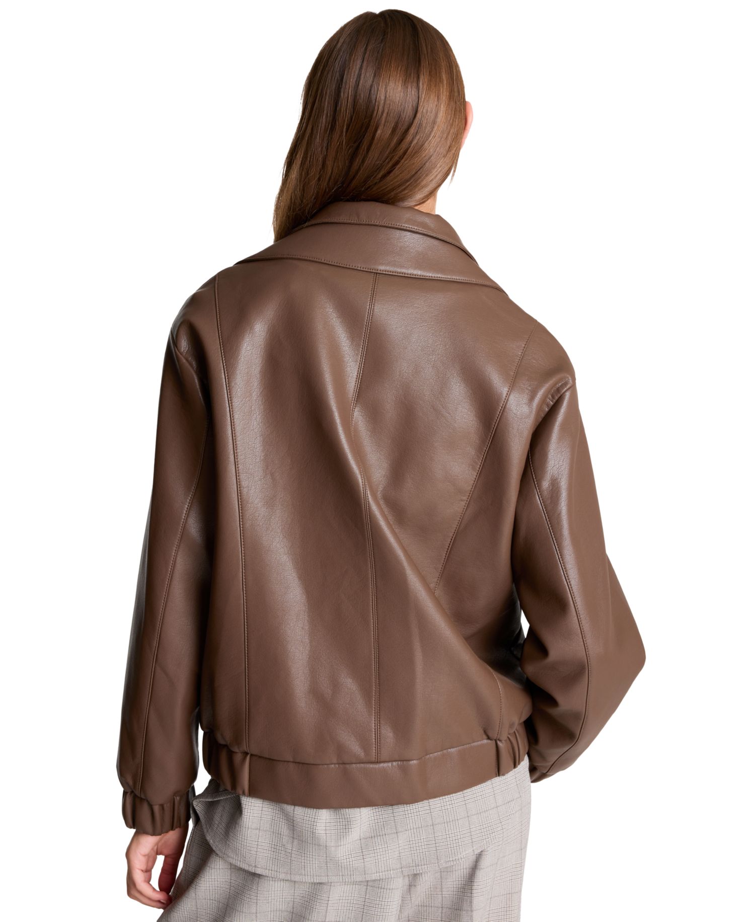 Women's Moto Asymmetrical Zip-Front High-Stand Collar Jacket