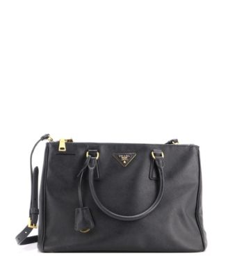 Medium Double Zip Lux Tote Saffiano Leather