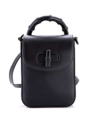 Mini Bamboo Top Handle Backpack Leather