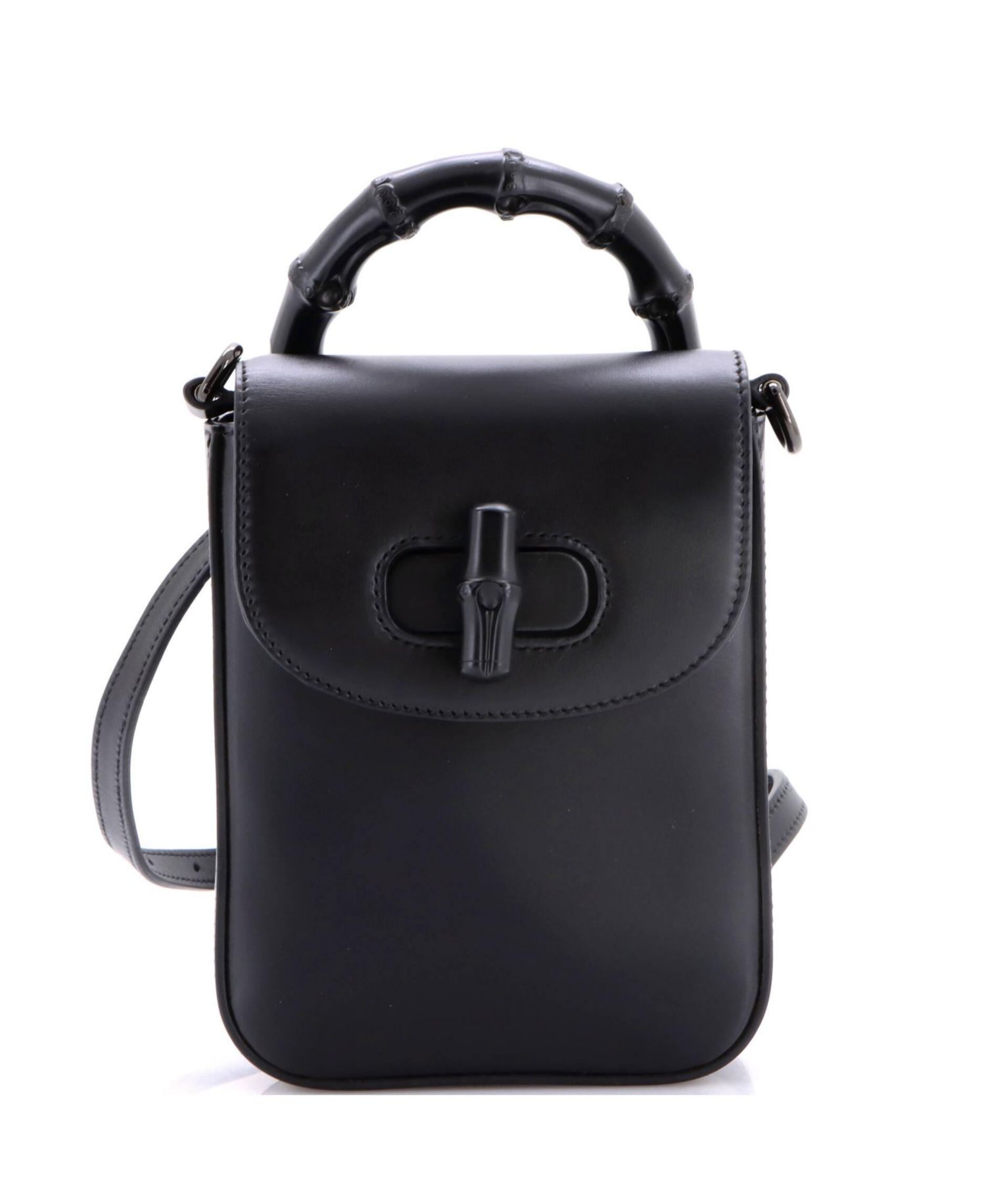 Mini Bamboo Top Handle Backpack Leather