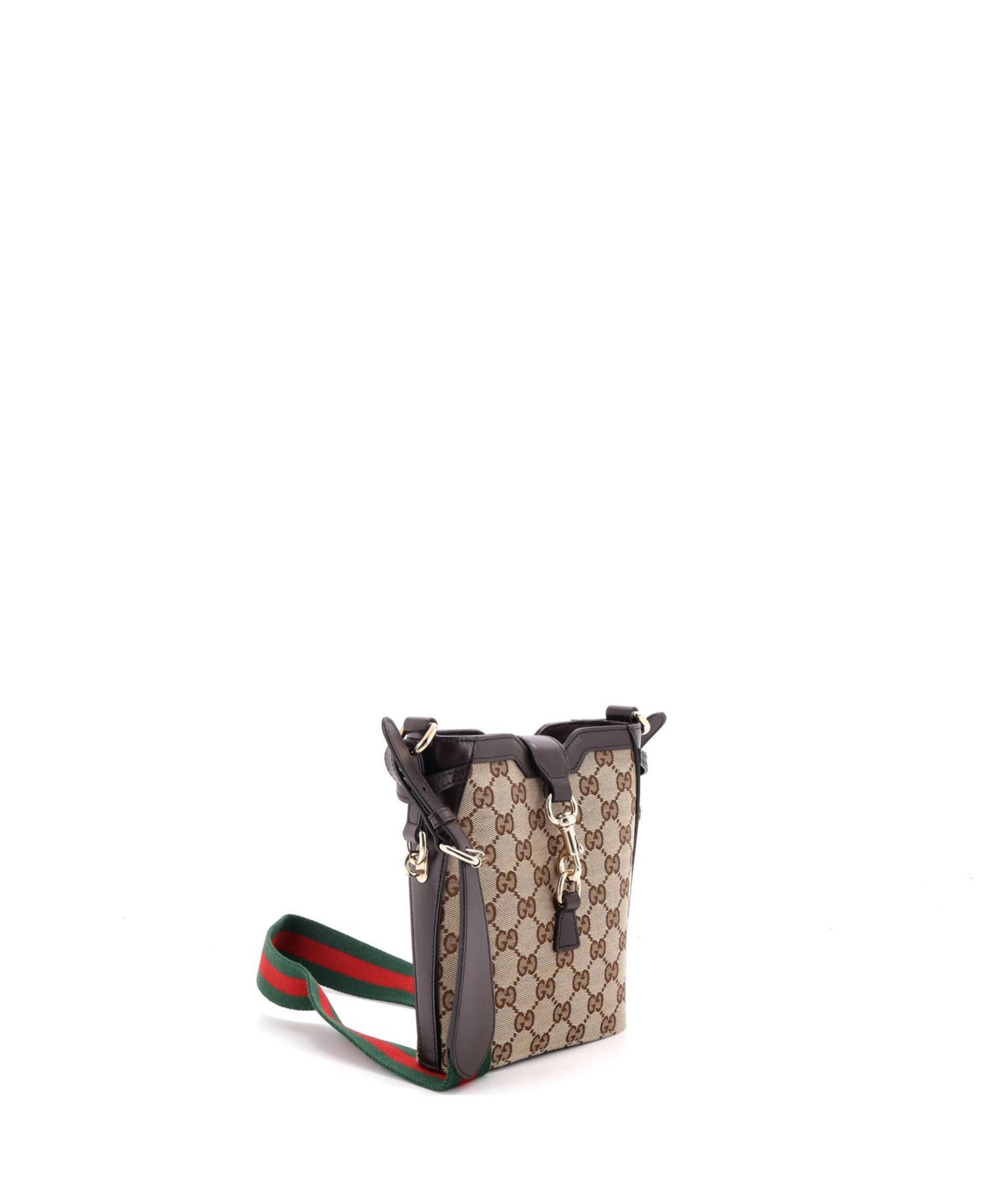 Mini Bucket Bag GG Canvas with Leather