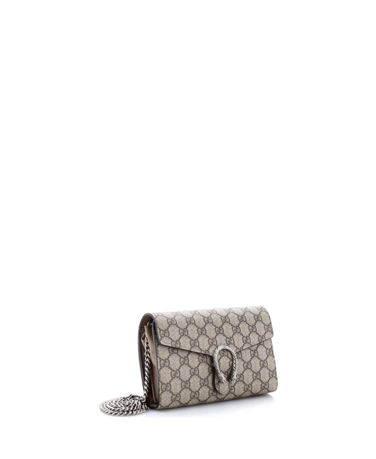 Small Dionysus Chain Wallet GG Coated Canvas