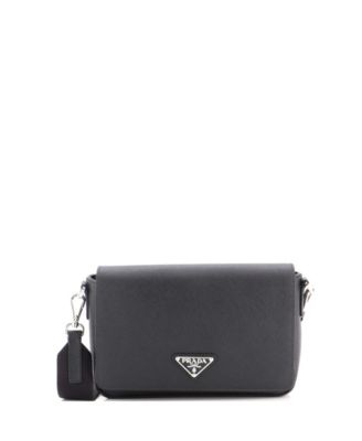Flap Messenger Bag Saffiano Leather