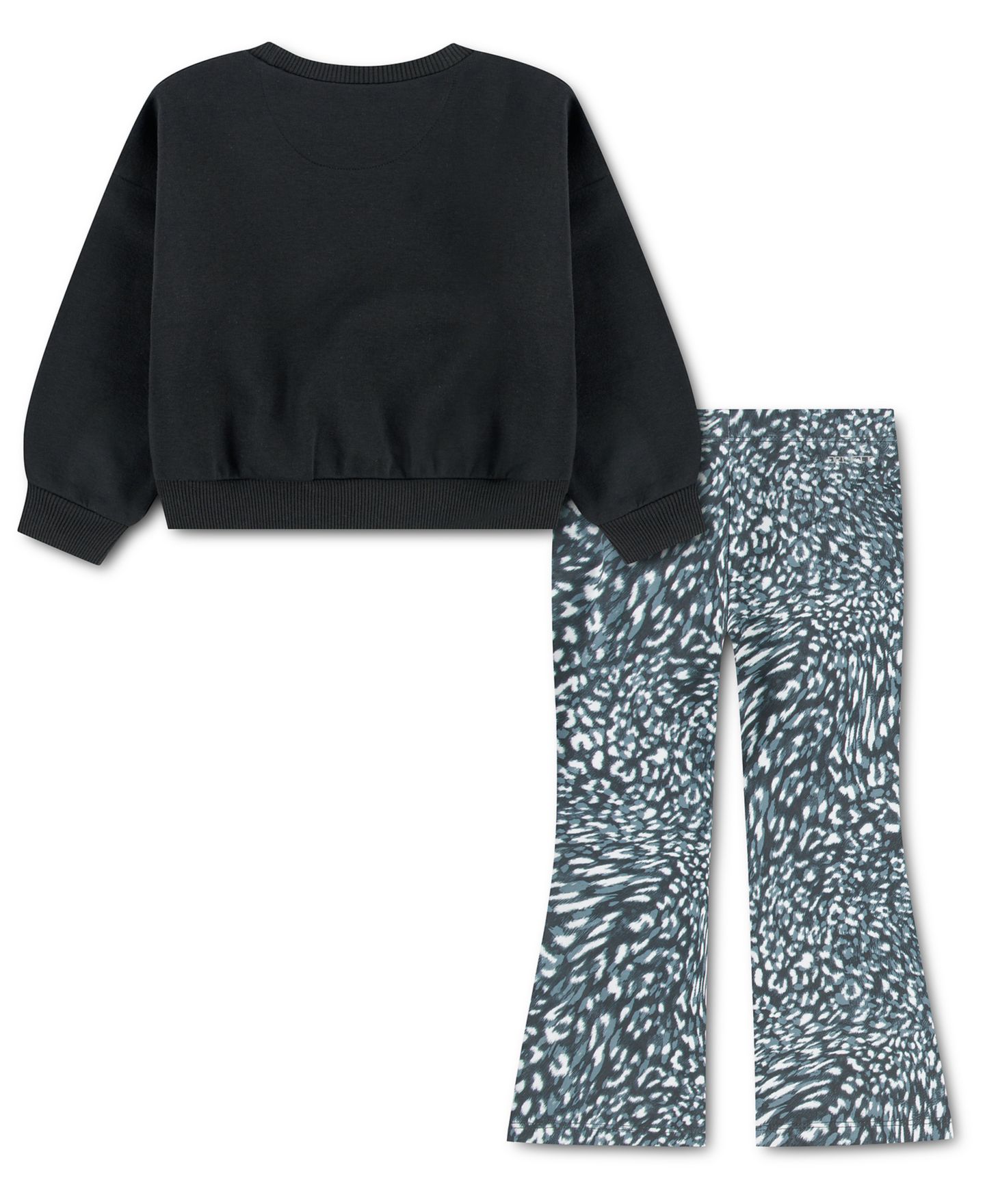Комплект Nike Printed Top and Leggings, 2-Piece Set для девочек-малышей, цвет: Чёрный — фото 2
