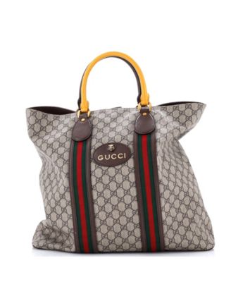 Tall Neo Vintage Web Soft Tote GG Coated Canvas