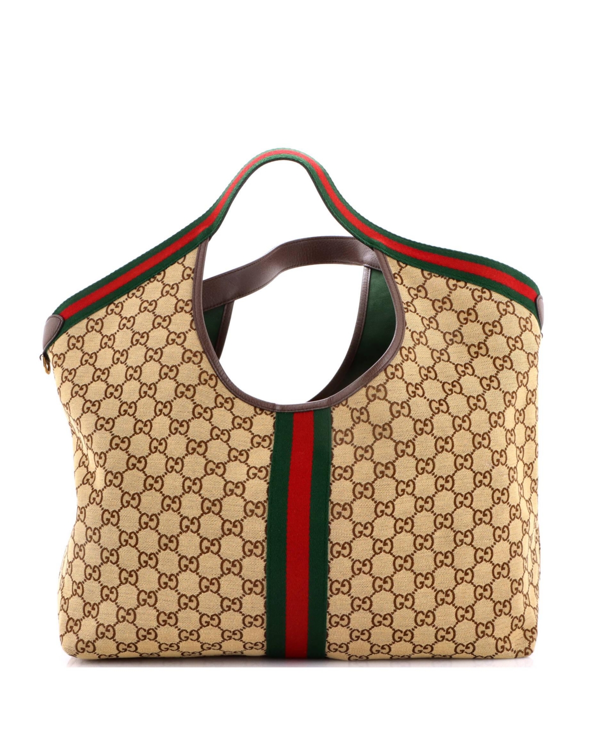 Pre-Owned Gucci Large Giglio Tote Gg Canvas