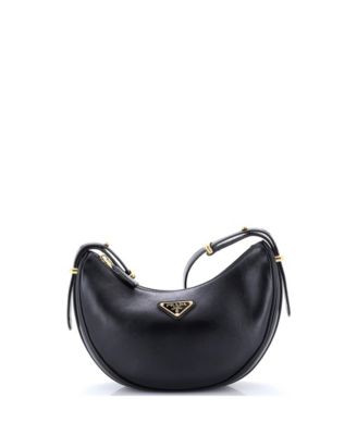 Small Arque Half Moon Hobo Leather