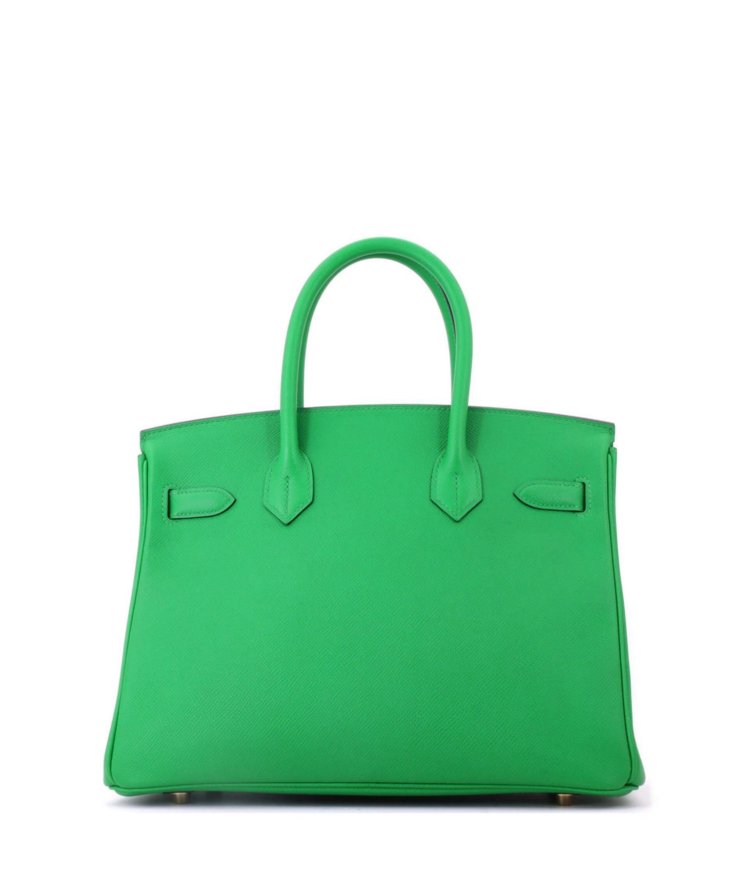 Pre-Owned Hermes Birkin 30 Handbag Green Epsom with Gold Hardware