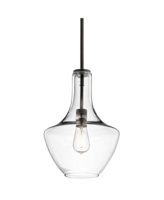 Everly 10 1/2" Wide Olde Bronze and Clear Glass Mini Pendant