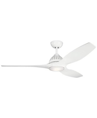 60" Jace White Damp Rated LED Ceiling Fan with Wall Control