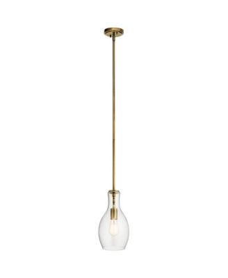 Everly 7" Wide Natural Brass Mini Pendant Light