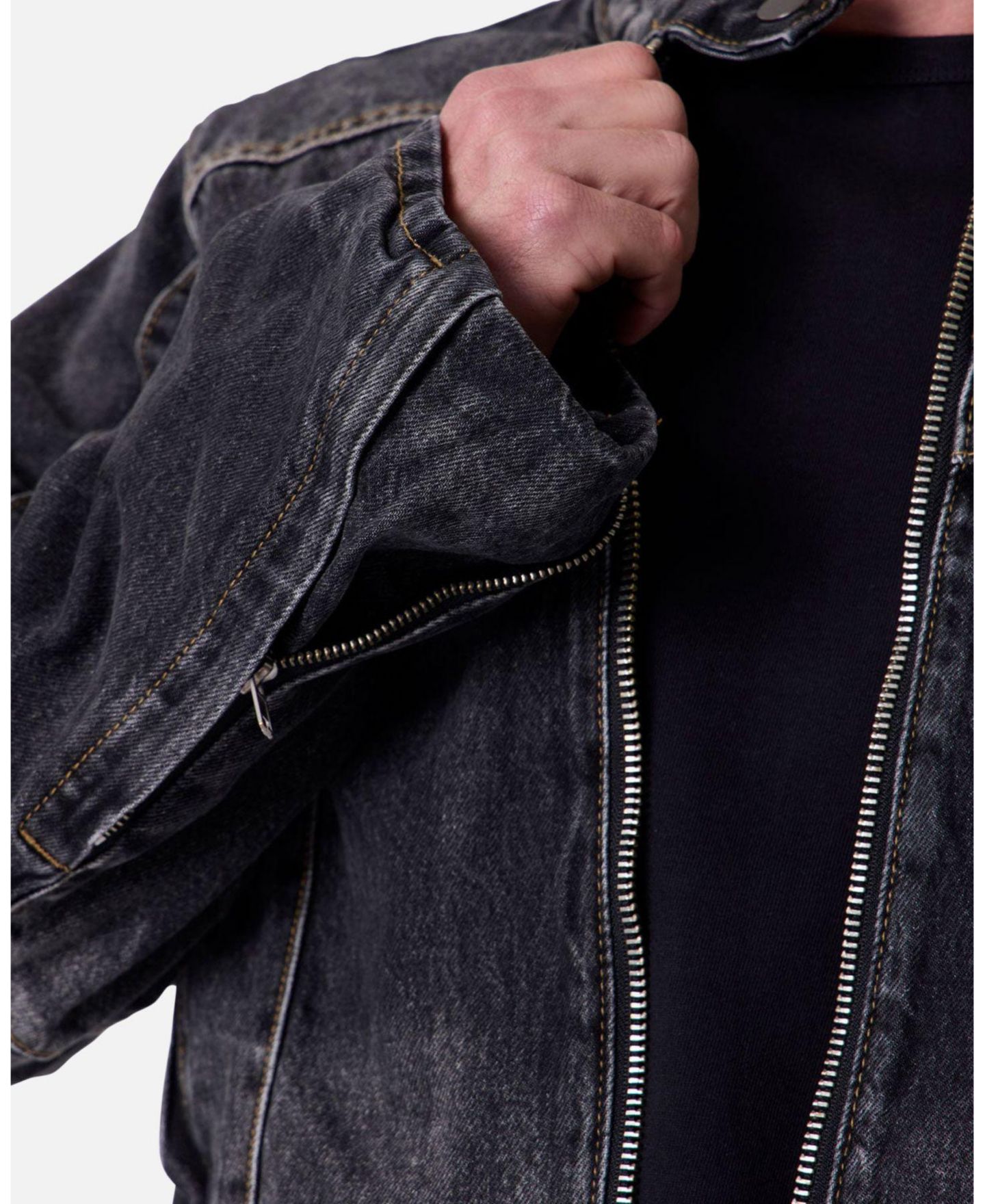 Мужская куртка mnml Panelled Moto Denim — фото 8