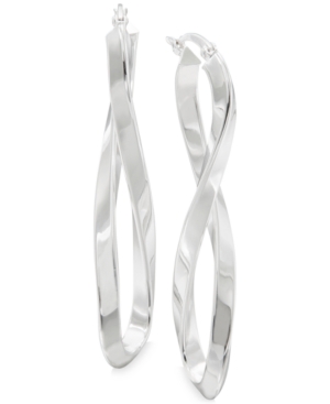 image of Polished Infinity Drop Earrings in Sterling Silver