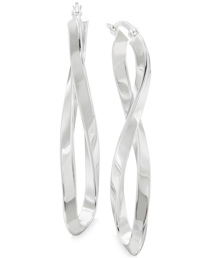 Macy's - Polished Infinity Drop Earrings in Sterling Silver