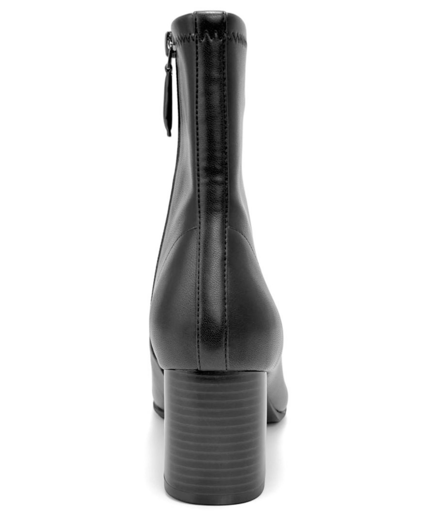 Женские ботинки Aerosoles Minnie Block Heel Dress Booties, цвет: Чёрная искусственная кожа — фото 3