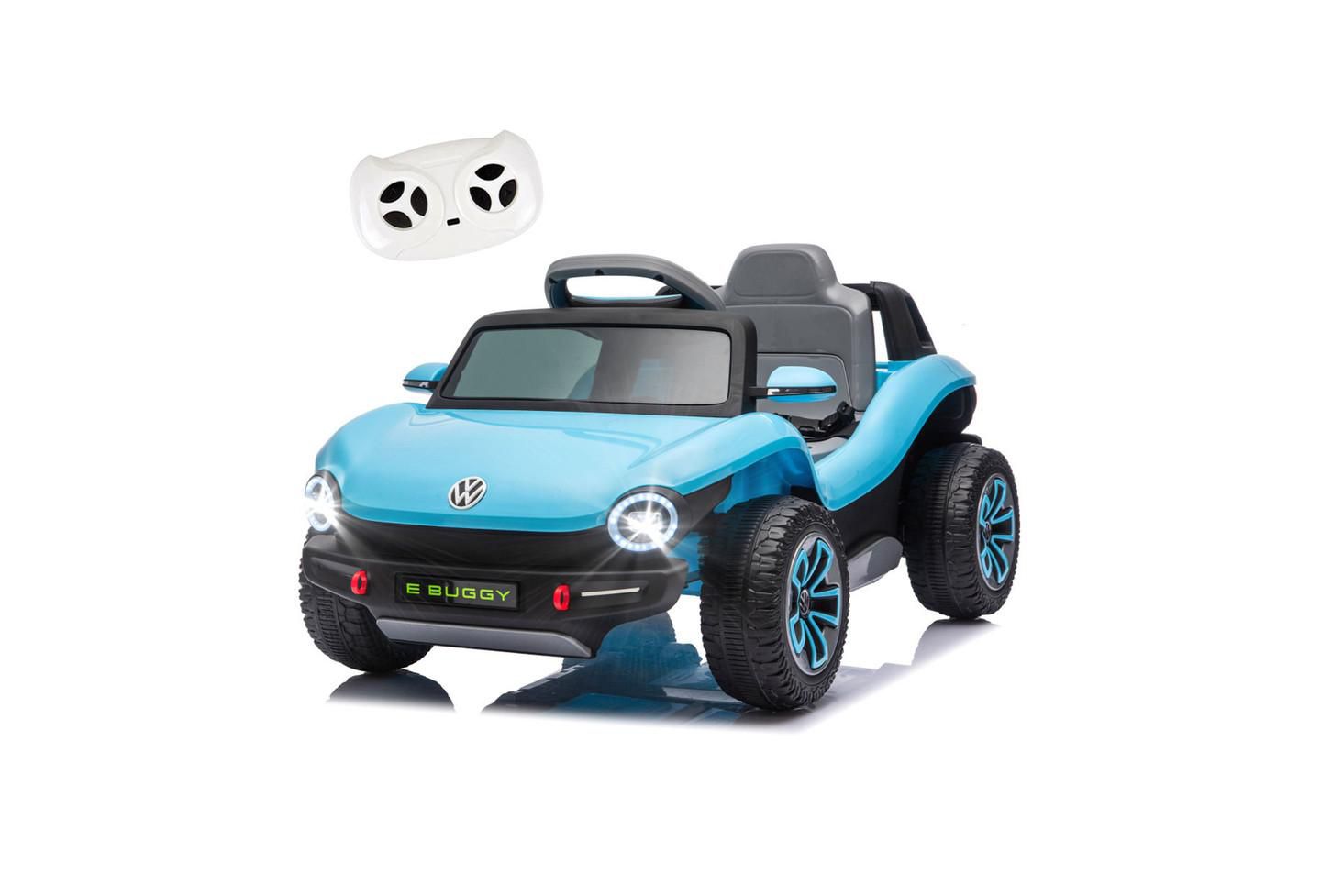 Детская игрушка YOBTOP 12V Beetle Kids Ride On Electric Car - 2.4G Parental Remote Control, Cute Curvy Body, 2WD 4-Wheel Suspension For Kids 3-5, цвет: Синий — фото 1