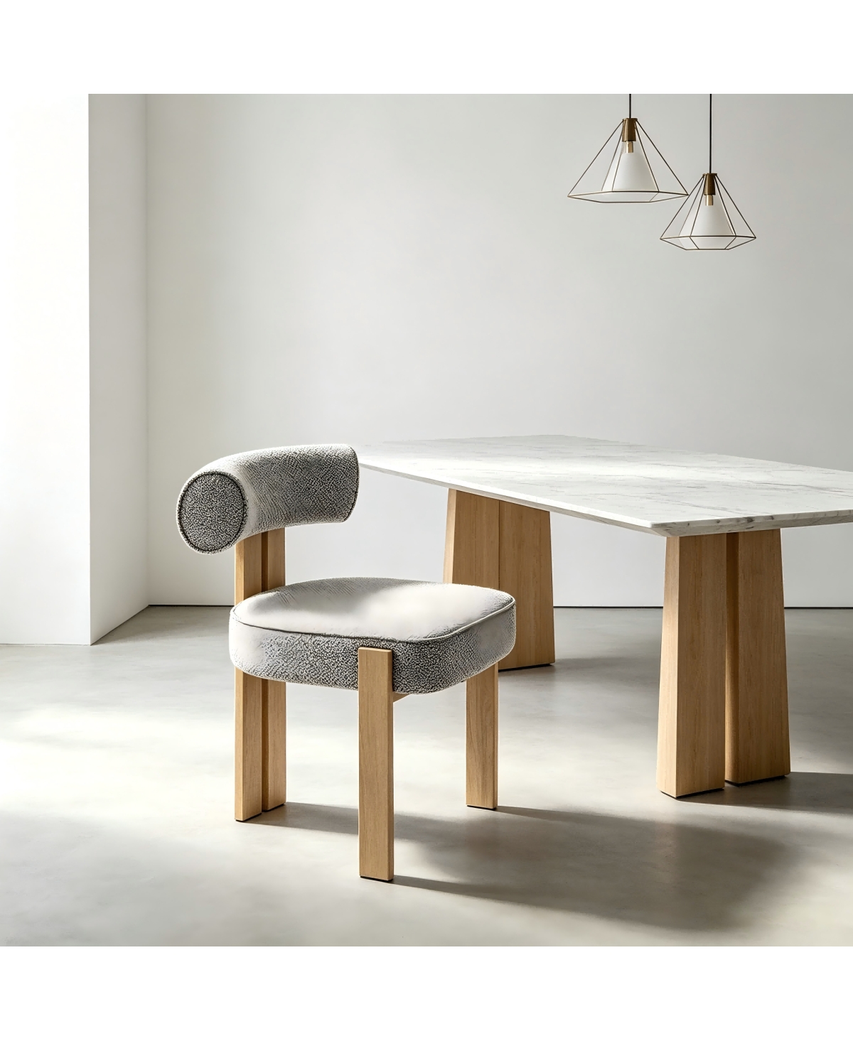 Streamdale Furniture Modern Upholstered Fabric Dining Chair, No Assembly Required
