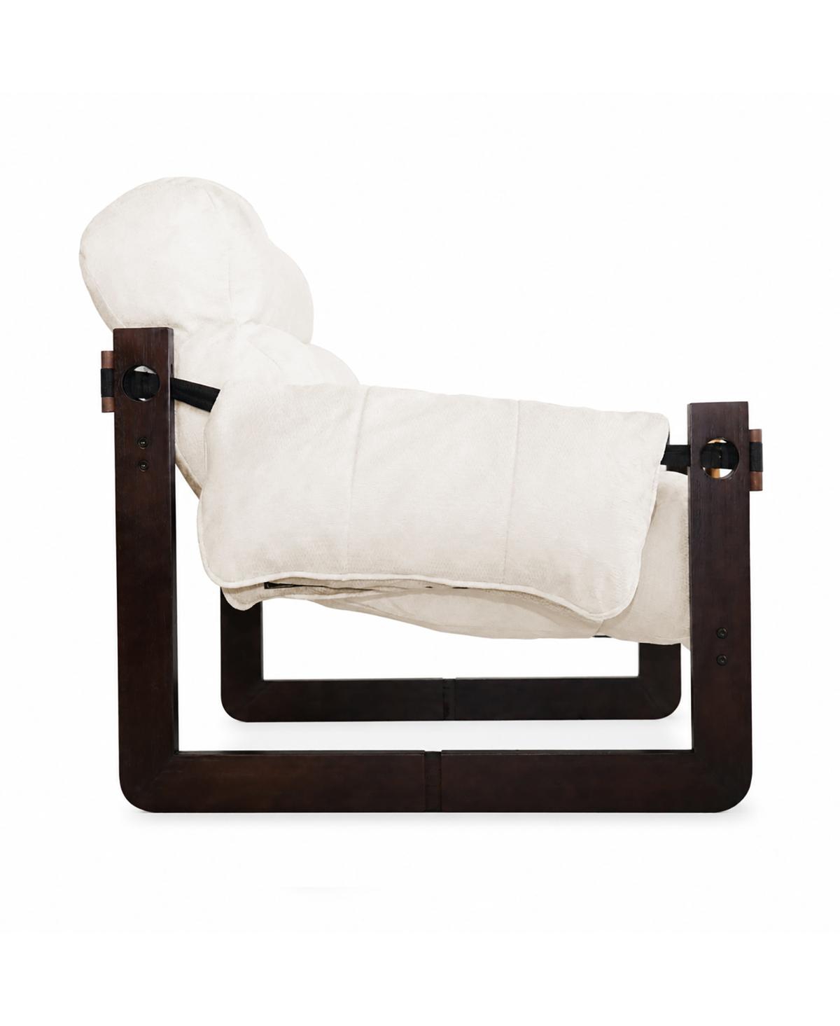 Streamdale Furniture Chenille Upholstered Accent Chair with Wooden Frame and Rolled Arms