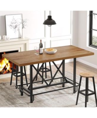 35.43" Counter Height Dining Table for 6