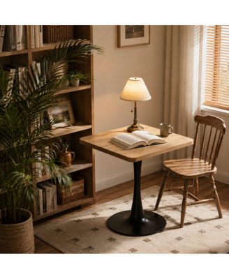 Square 24" Tulip Dining Table, Mid-Century Modern Bistro Table