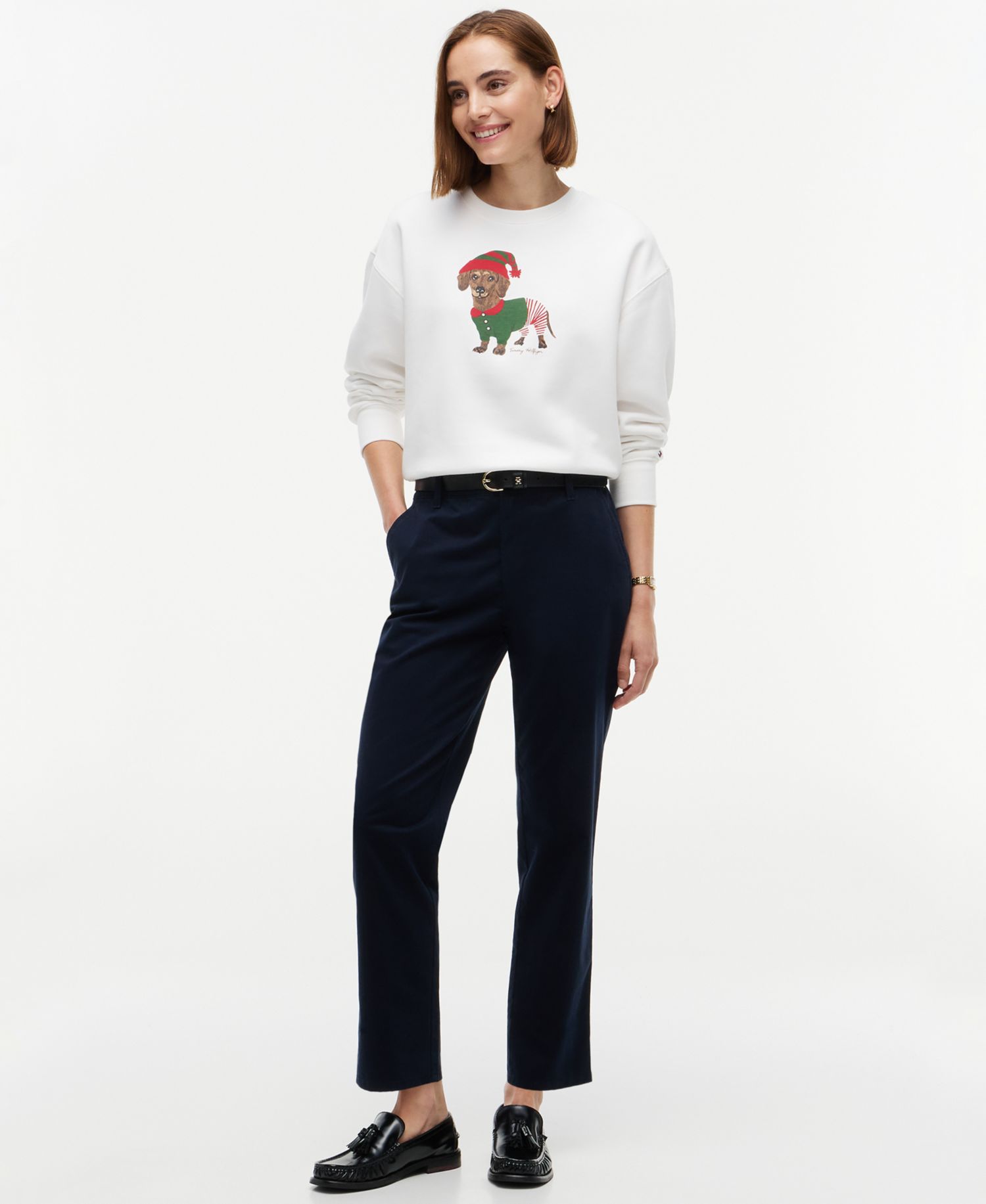 Women's Holiday Graphic Cotton-Blend Sweatshirt