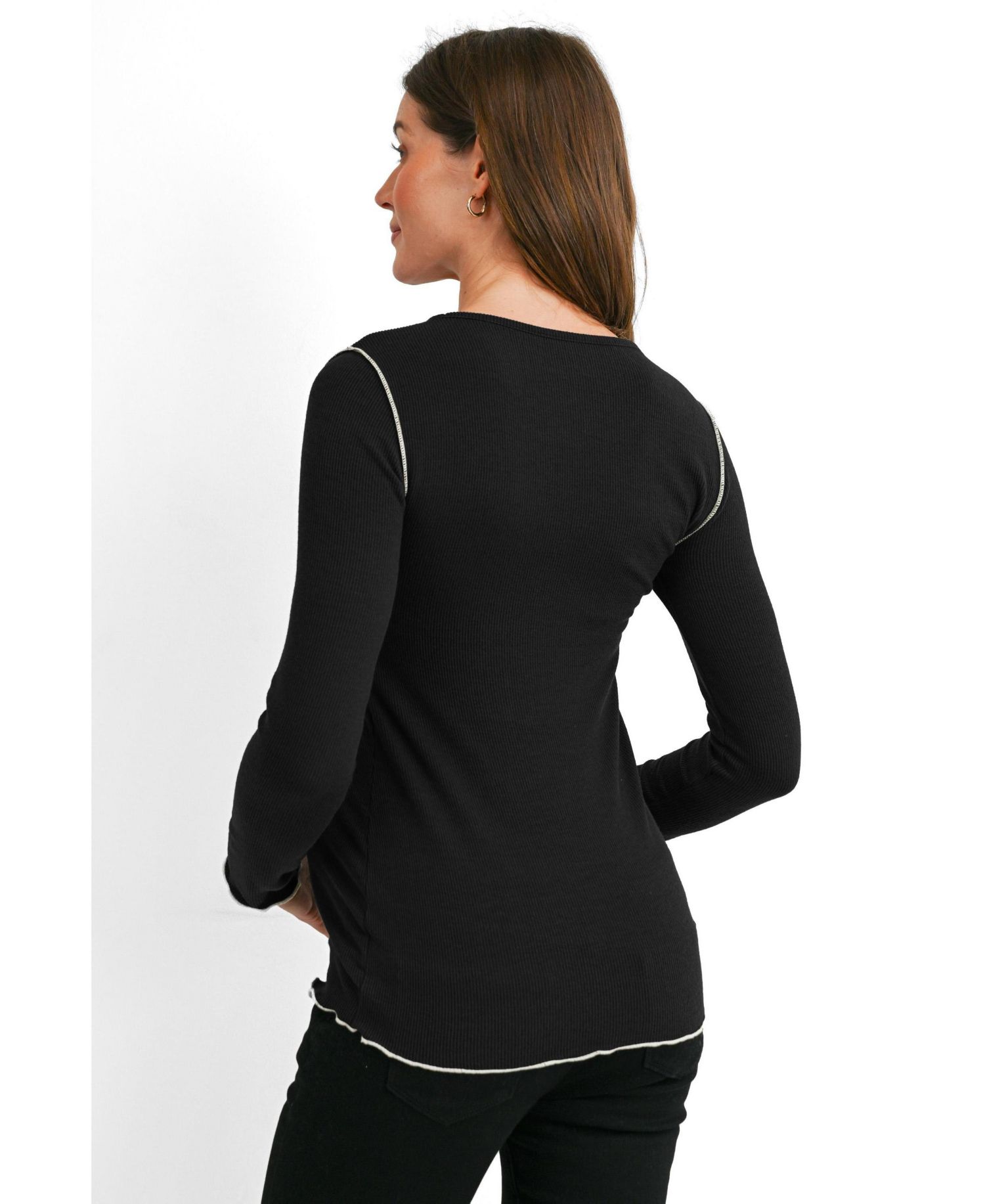 Maternity Ribbed Nursing Top