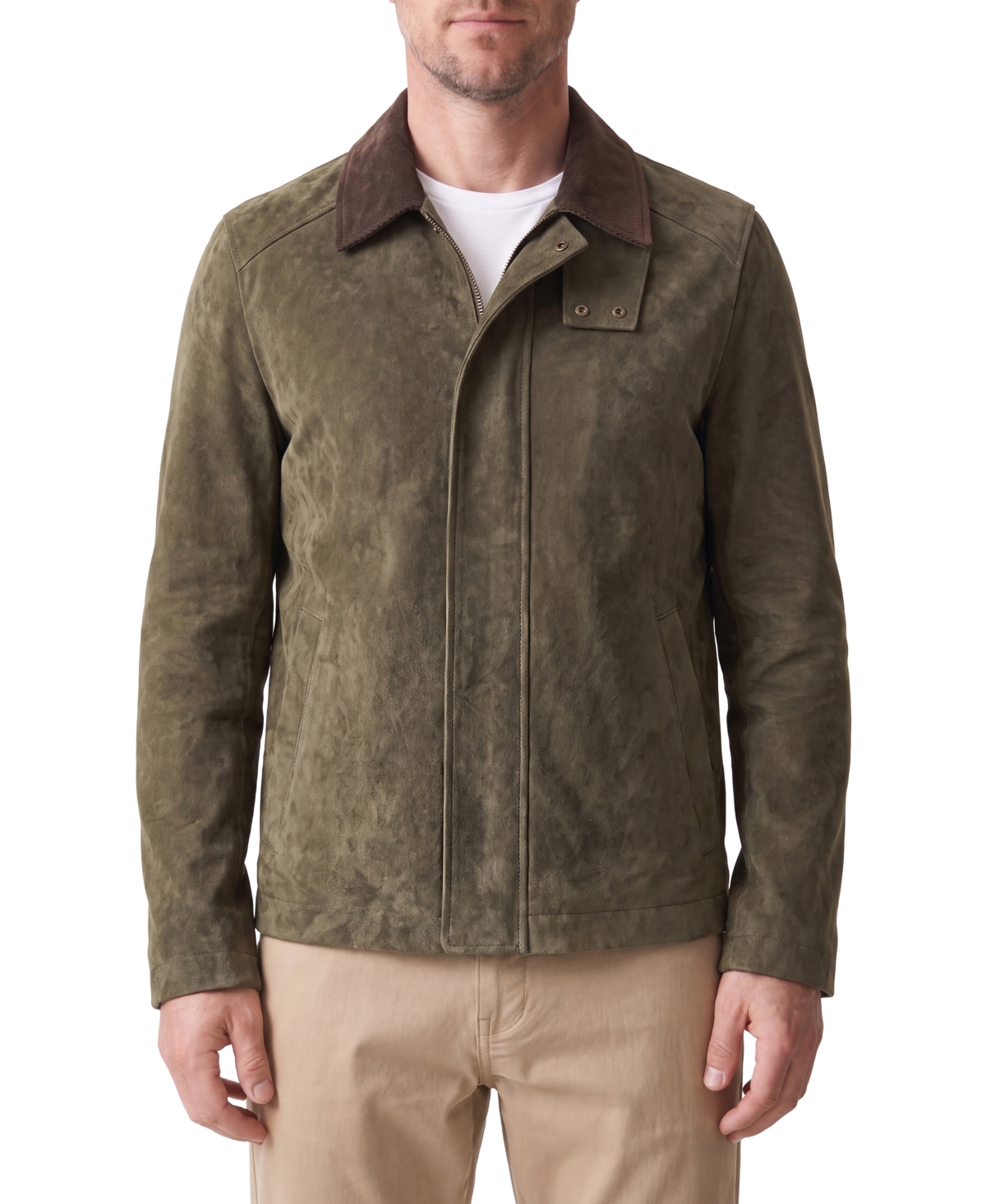 Bagatelle Men''s Suede Stable Rach Regular-Fit Jacket