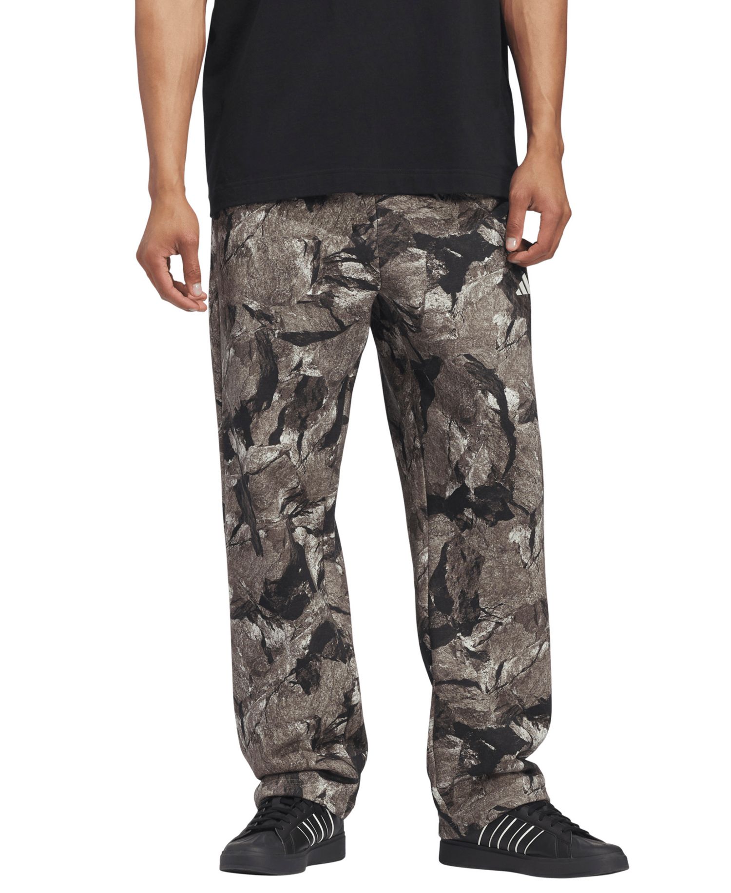 Men's Rock Camo Fleece Open Hem Pants