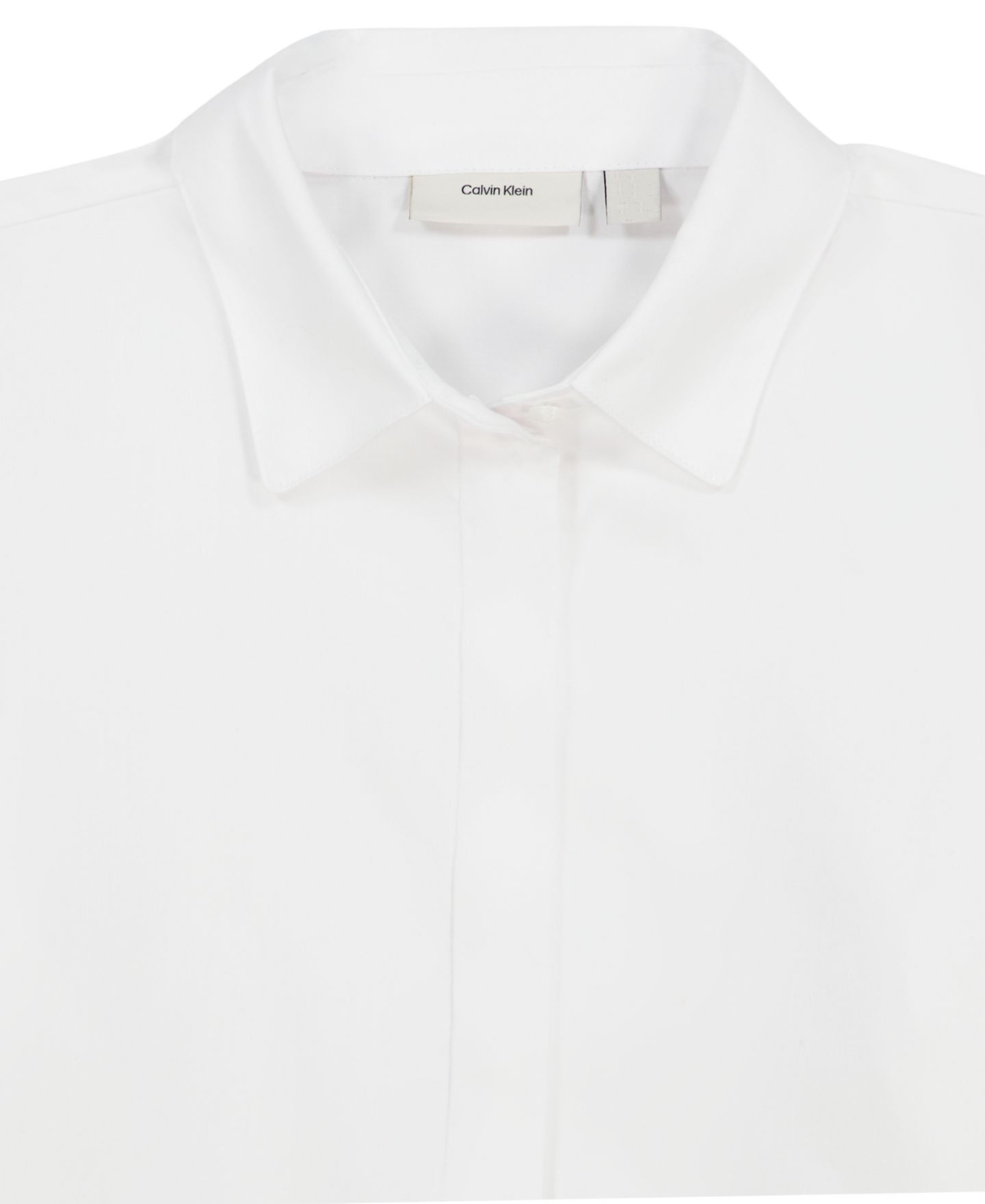 Рубашка Calvin Klein Long-Sleeve Refined Tailored для девочек, цвет: Белый — фото 3
