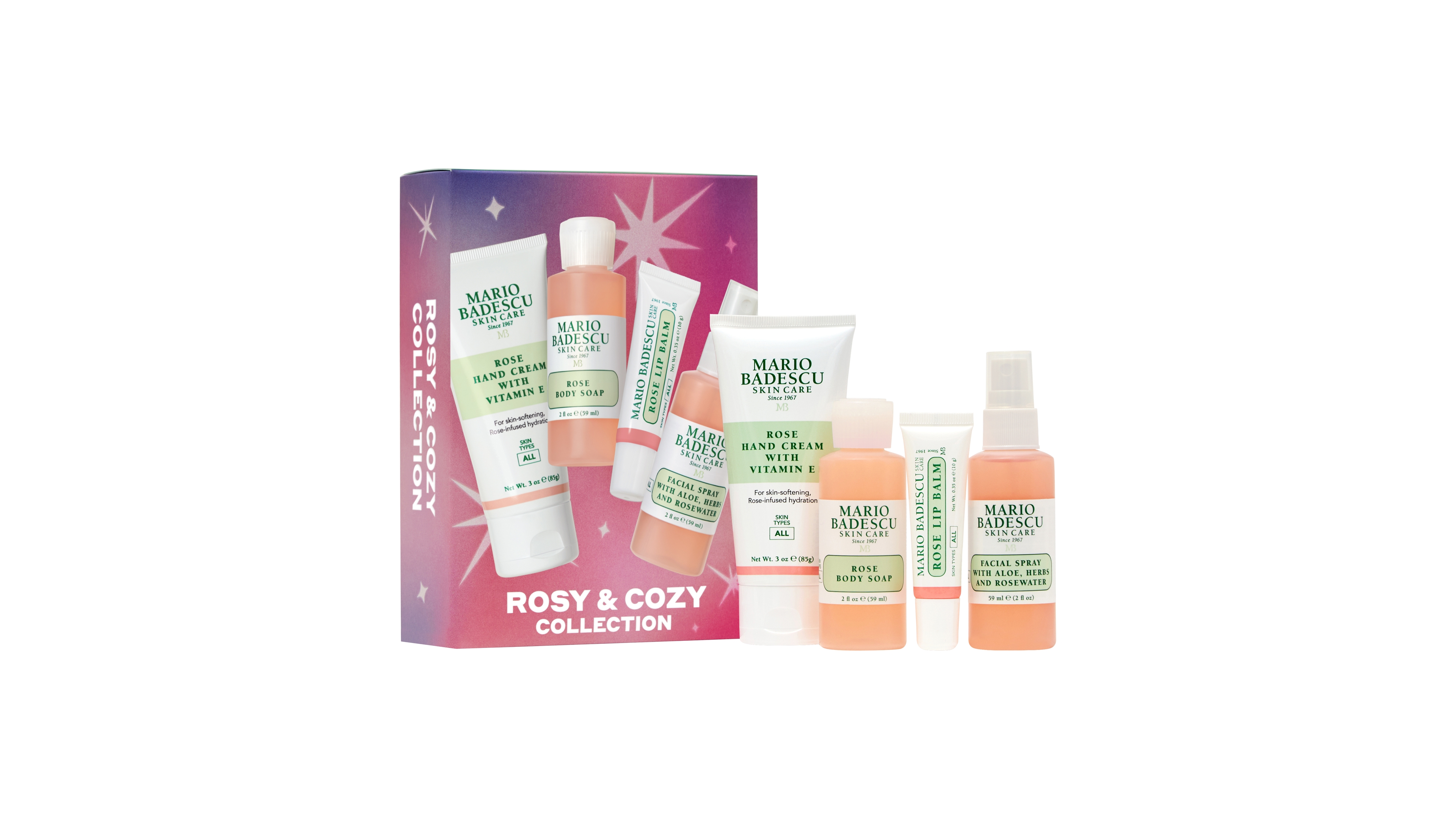 Mario Badescu 4-Piece Rosy & Cozy Collection Set