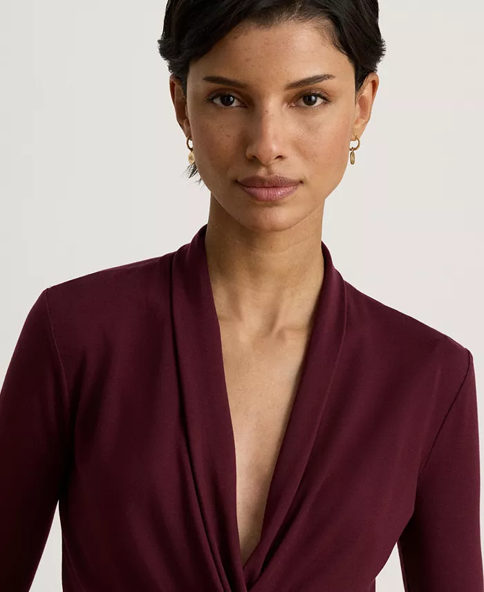Women's Long-Sleeve Surplice Blouse - thumbnail 5