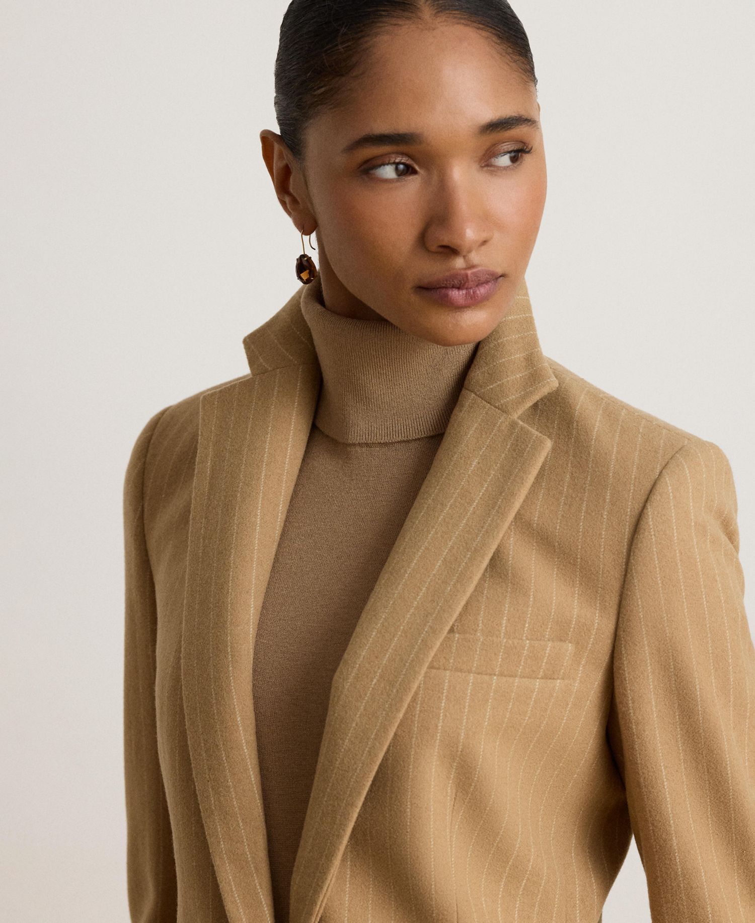 Women's Pinstripe Wool-Blend Blazer