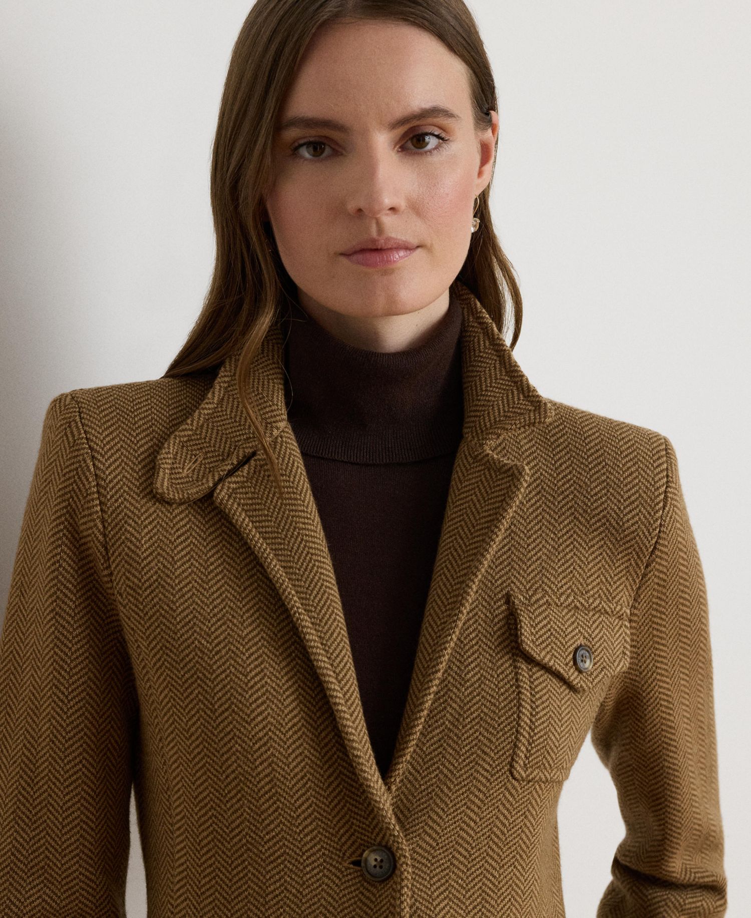 Women's Herringbone Sweater Blazer