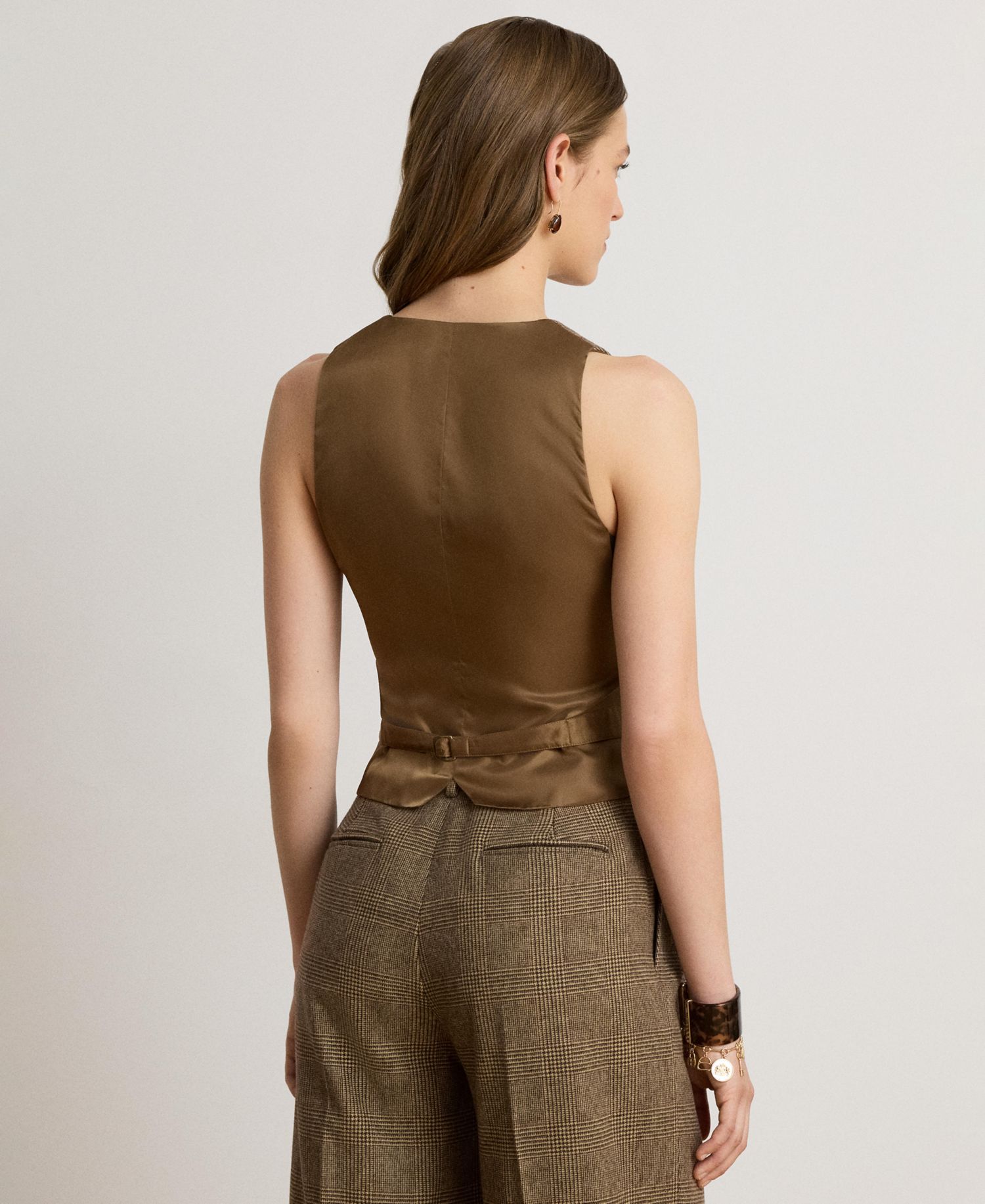 Women's Glen Plaid V-Neck Vest