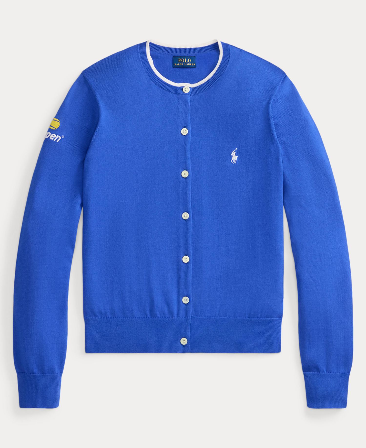 Women's US Open Crew Neck Long-Sleeve Cardigan Sweater